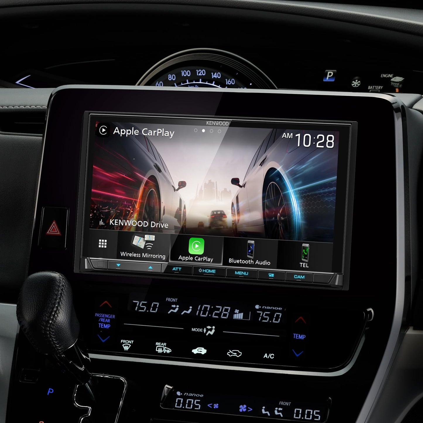 KENWOOD DMX908S EXCELON Receptor multimedia digital con visualización táctil LCD de 6.95 pulgadas, inalámbrico Apple CarPlay y Android Auto, doble din, radio AM/FM HD, Bluetooth, puerto USB, iDatalink