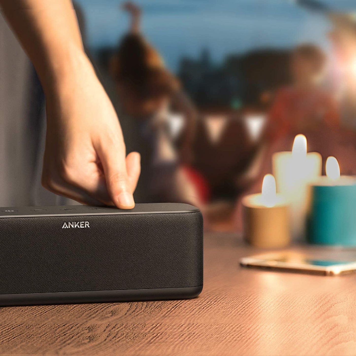 Soundcore by Anker Boost Bocinas Portátiles Bluetooth con Sonido Equilibrado y Graves, 12h de Reproducción, USB-C, IPX7, Impermeable, Ecualizador Personalizable y Emparejamiento Estéreo