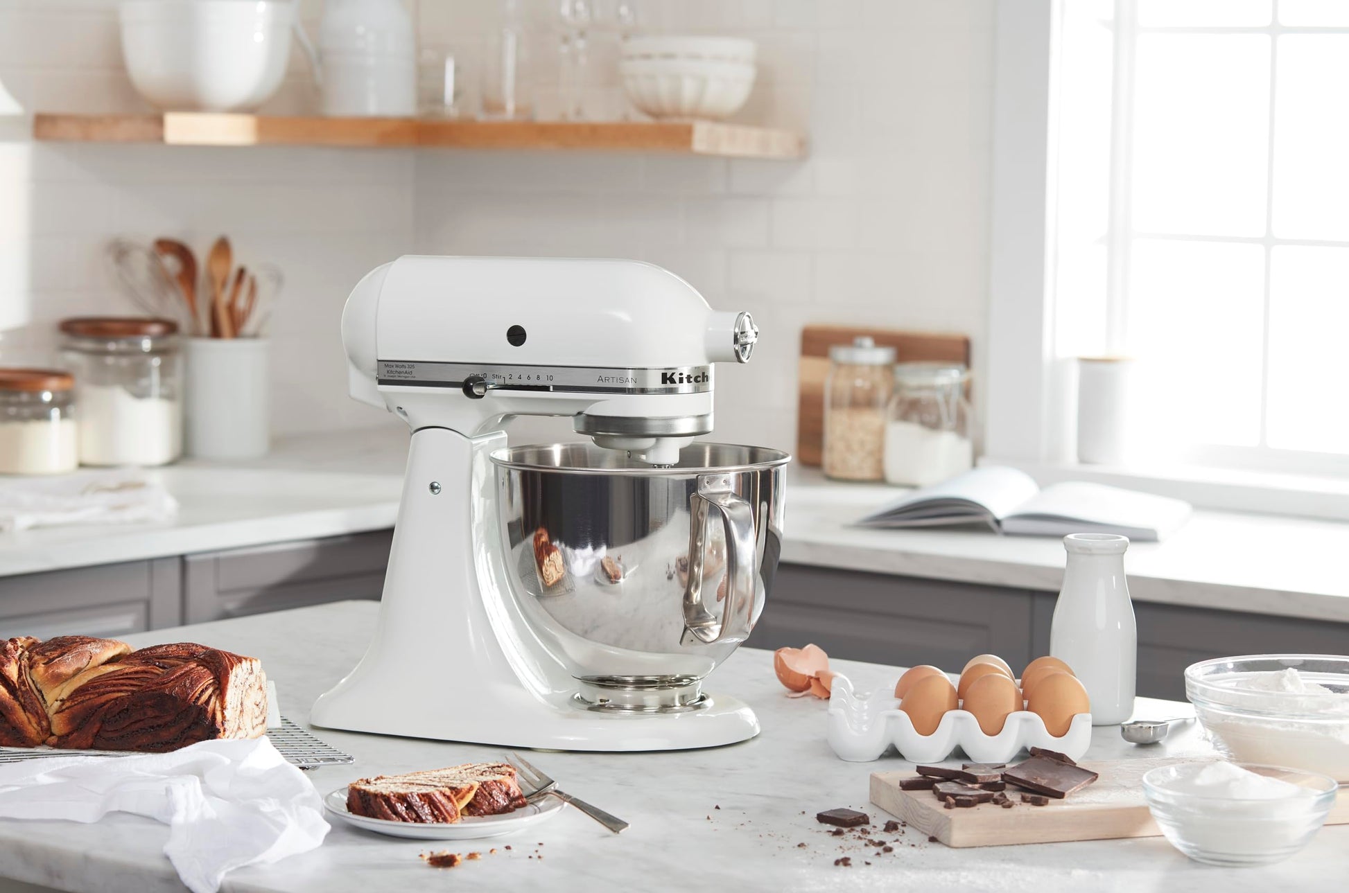 KitchenAid Artisan Batidora de Pie, Blanco (White 4.73 L