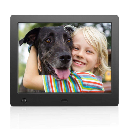 Digital Picture Frame 8 inch Electronic Digital Photo Frame with High Resolution 1024x768 IPS LCD and Motion Sensor/1080P 720P Video Player/Calendar/Time/Remote Control/Best for Gift or Present
