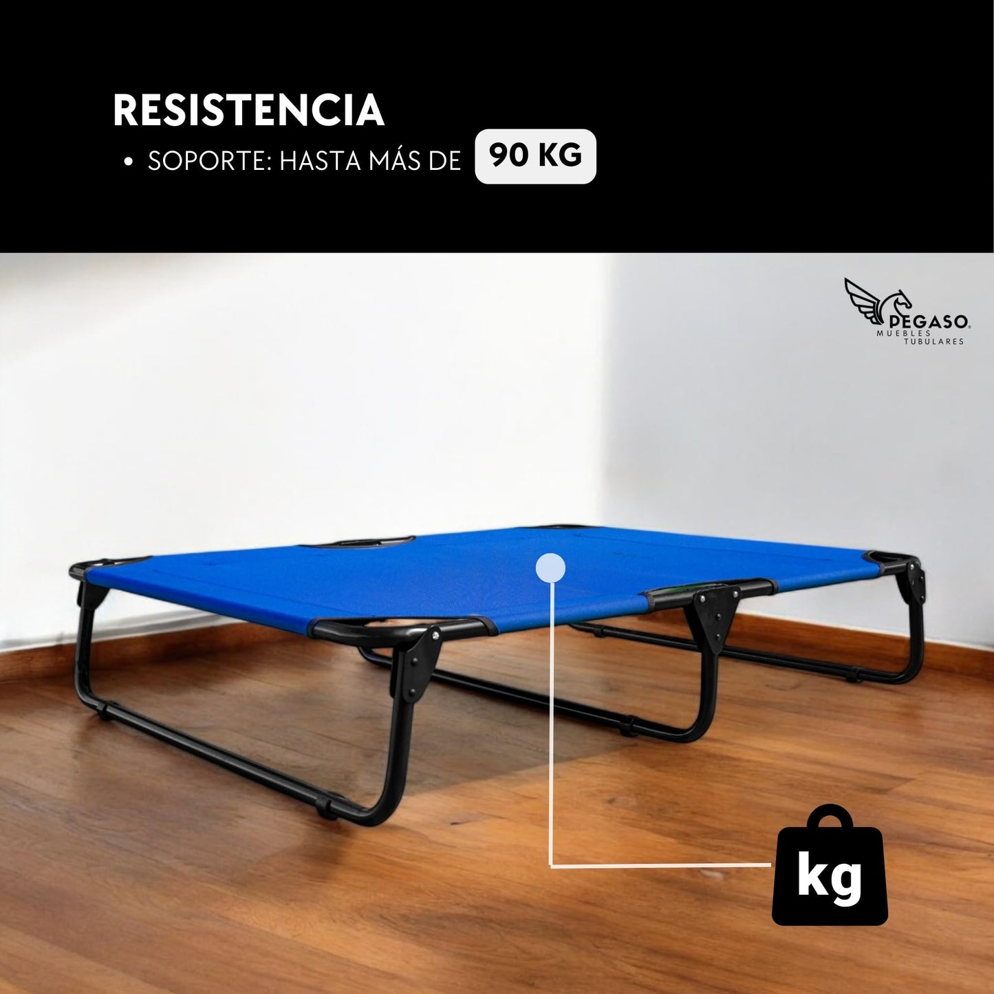 Cama Elevada para Perro PEGASO Azul Rey Transpirable Extra Grande