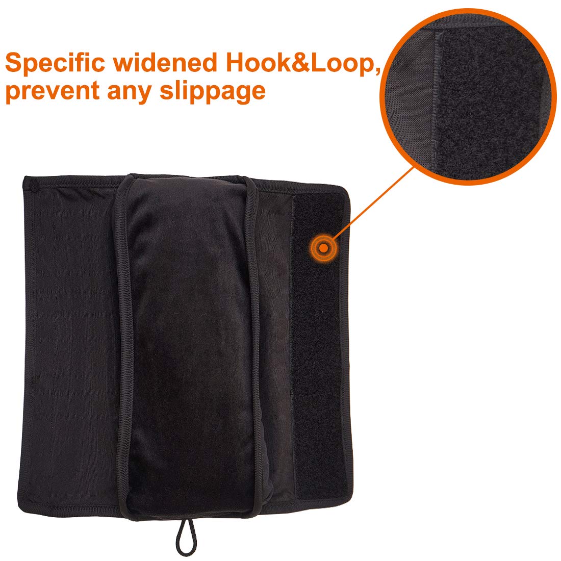 COOLBEBE - Almohada para cinturon de seguridad para ninos, extra suave, almohada de viaje para cuello y hombro en el coche, almohadilla universal para asiento de coche para ninos, bebes, adultos, color negro