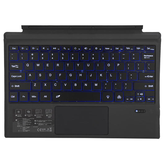 Teclado Bluetooth Inalámbrico Ultrafino con Retroiluminación LED 7 Colores Panel Táctil