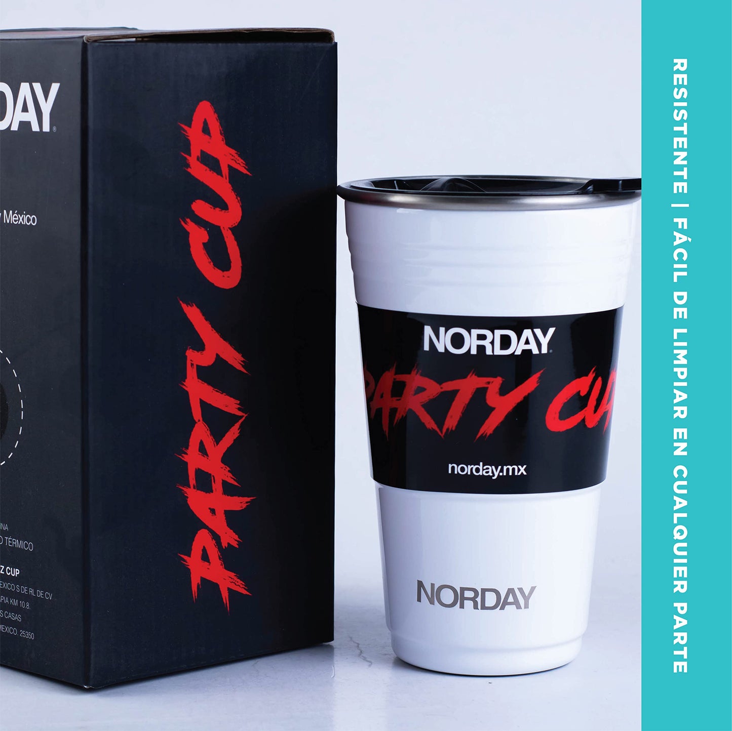 Termo de Acero Inoxidable Norday Blanco Doble Pared para Fiesta