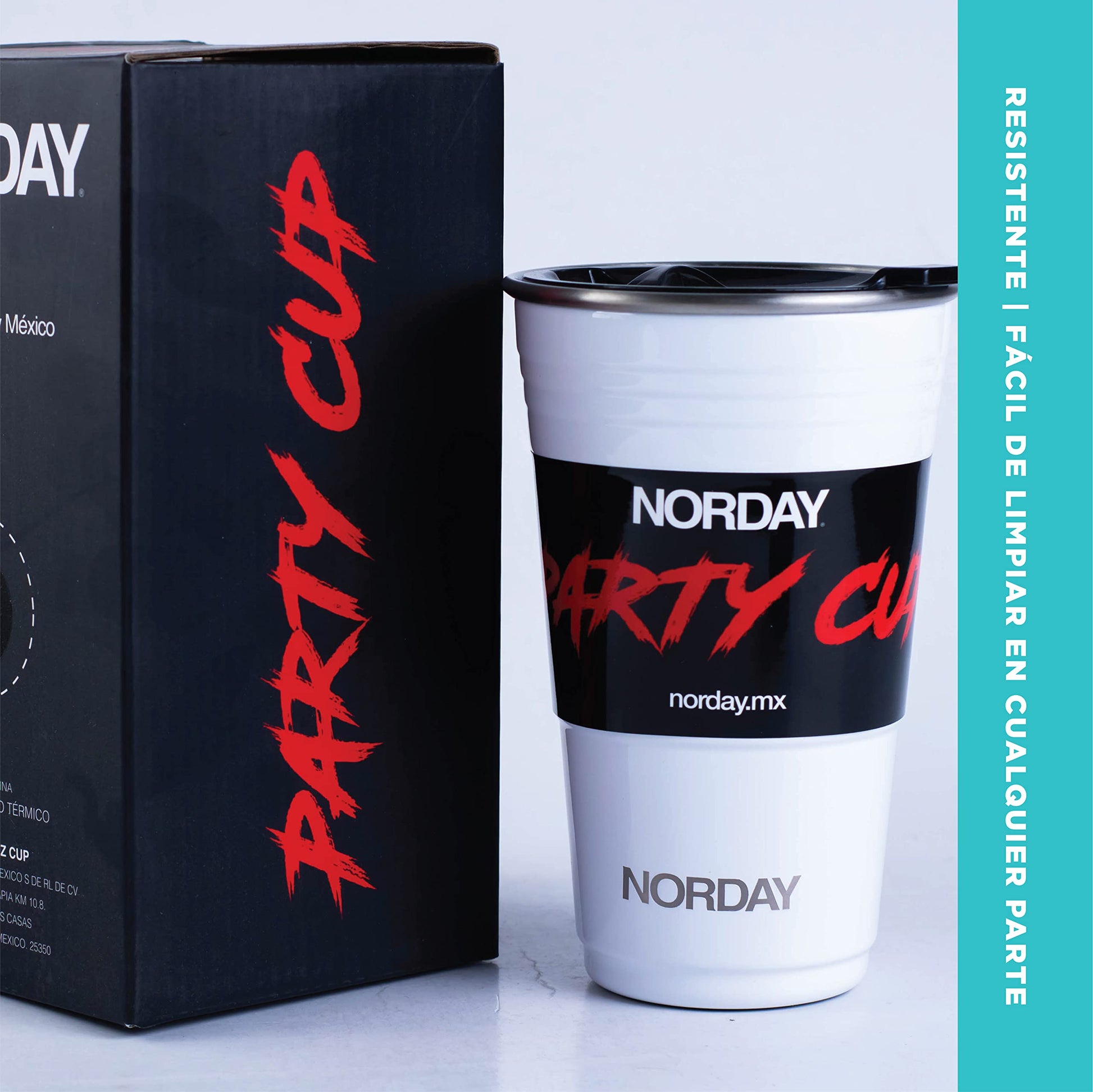 Termo de Acero Inoxidable Norday Blanco Doble Pared para Fiesta