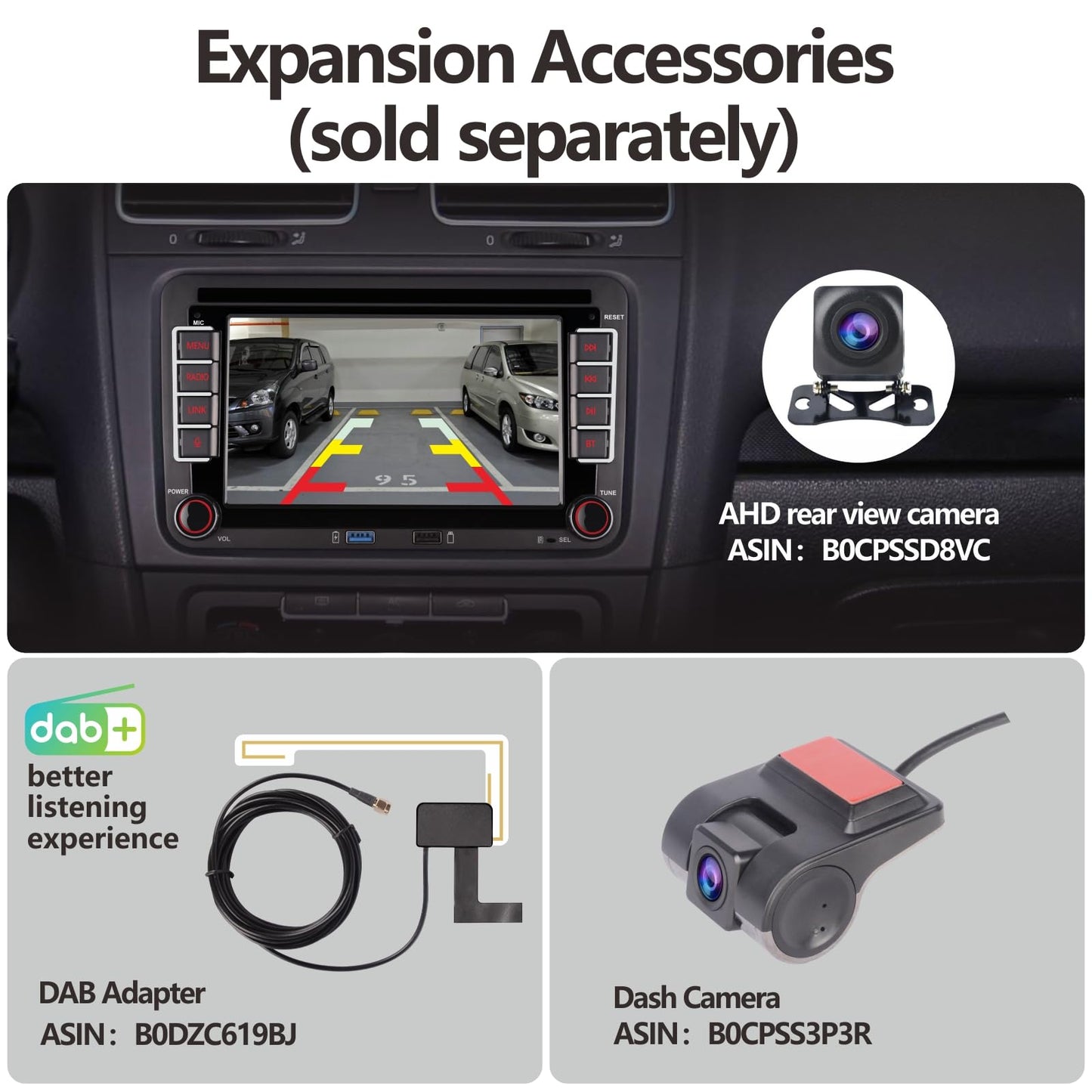 LXKLSZ [Actualizado en 2026] Radio de Coche con inalámbrico Carplay Android Auto con IPS Bluetooth/FM/Am Radio/USB/Alta Potencia para VW Golf 5 6 Passat Jetta Caddy EOS T5 Tiguan Touran CC Polo