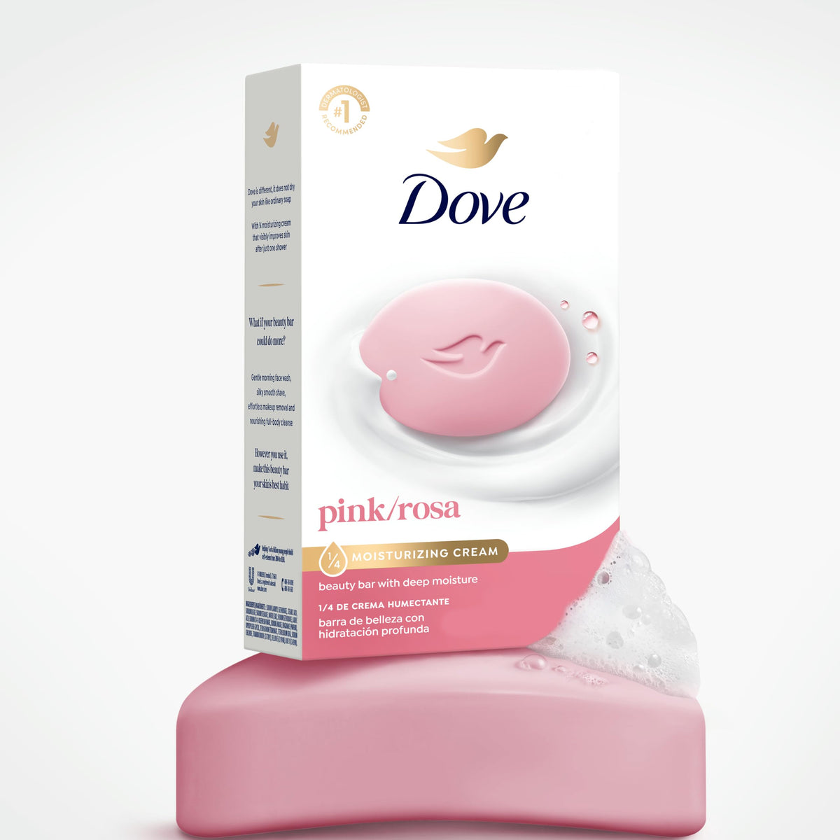 Dove Pink/Rosa Beauty Bars, for Women, 6 X 4.25 OZ