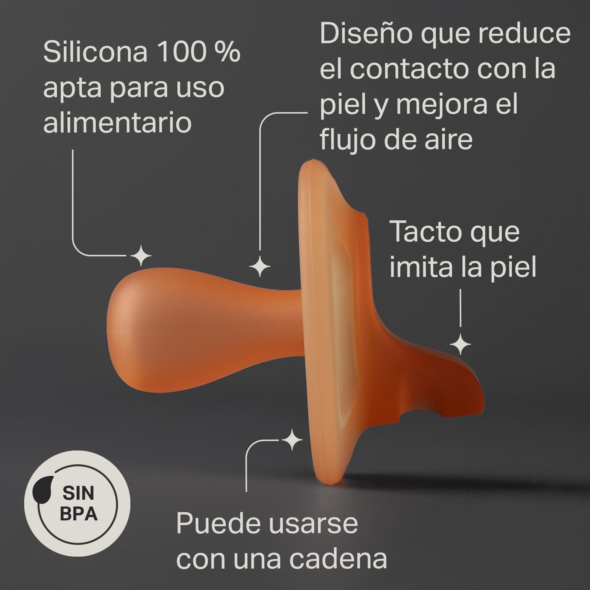 Chupetes Tommee Tippee Ultra-light Glow en la Noche Diseño de Una Pieza de Silicona para Bebé