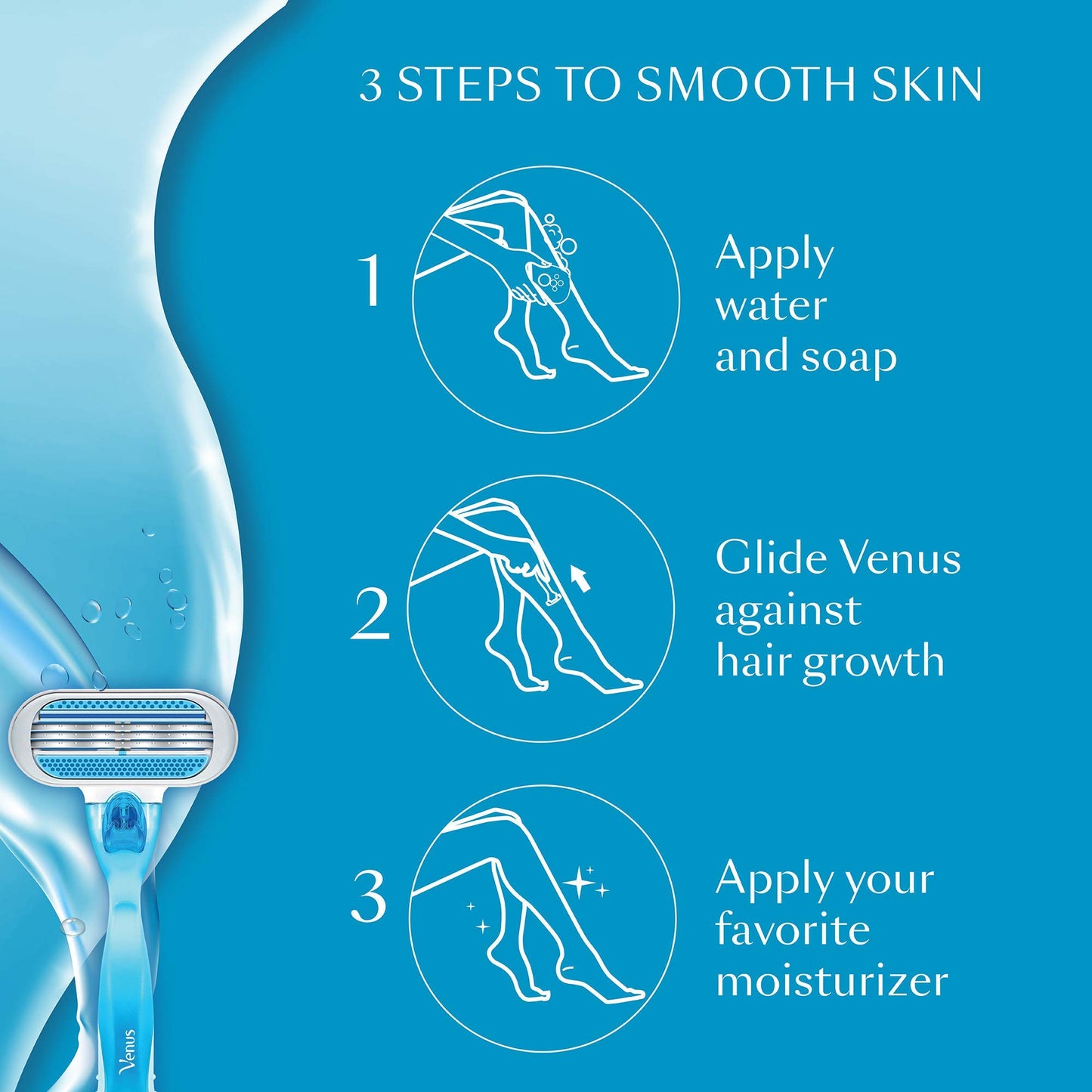 Gillette Venus - Mango de afeitar para mujer con una cuchilla de afeitar, 1 unidad