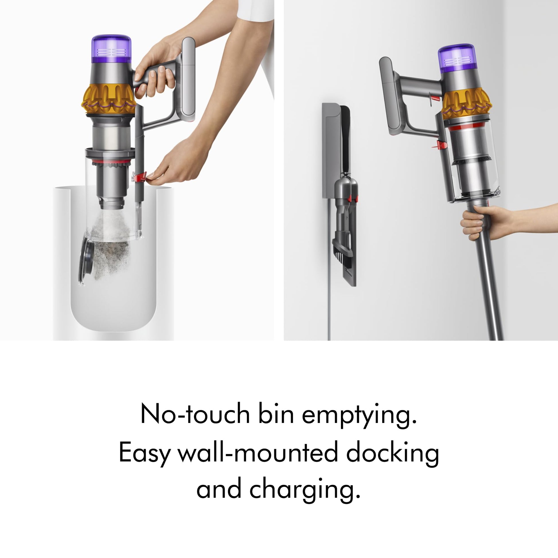 Dyson V15s Detect Submarino Aspiradora en seco húmedo, Amarillo/níquel