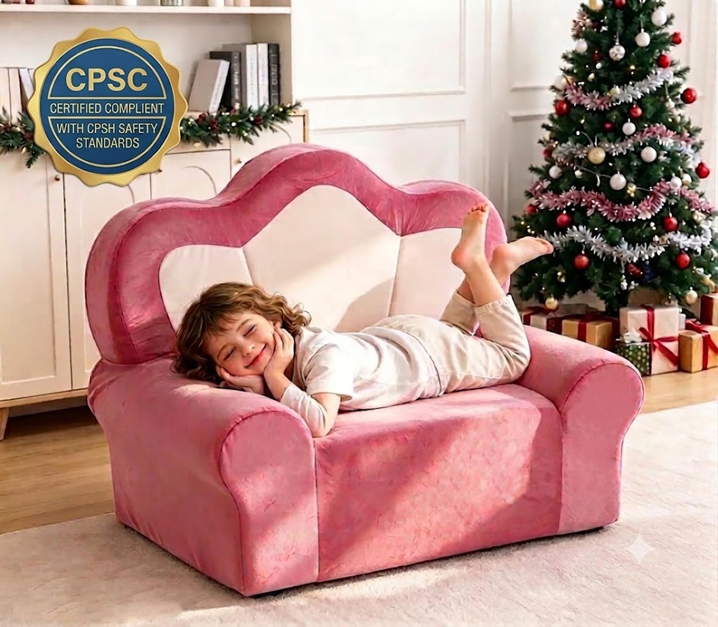 BumbleBabe Cómoda silla, sillón cómodo (corona rosa)