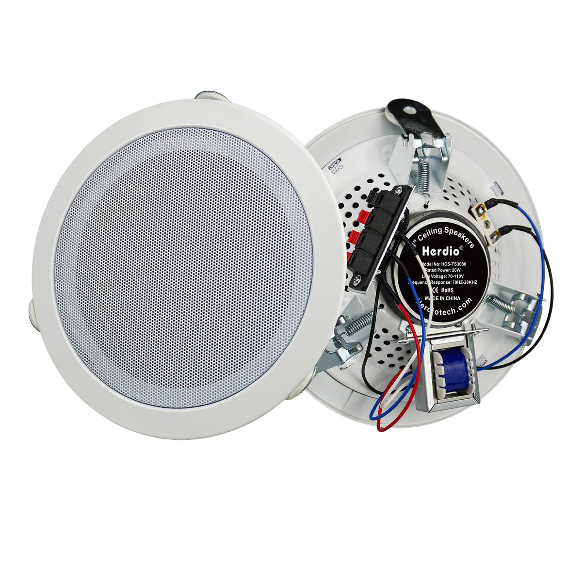 Altavoces de Techo Herdio 8 Pulgadas Audio Alta Fidelidad Cobertura Amplia