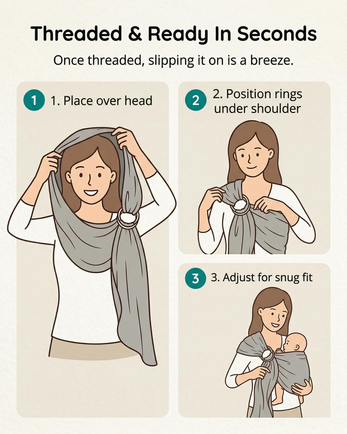 Envoltura de cadera para bebé – Portabebés para recién nacidos y niños pequeños – Envoltura de bebé de algodón suave para una cómoda ropa de bebé – Ideal para regalos de lactancia y ducha de bebé