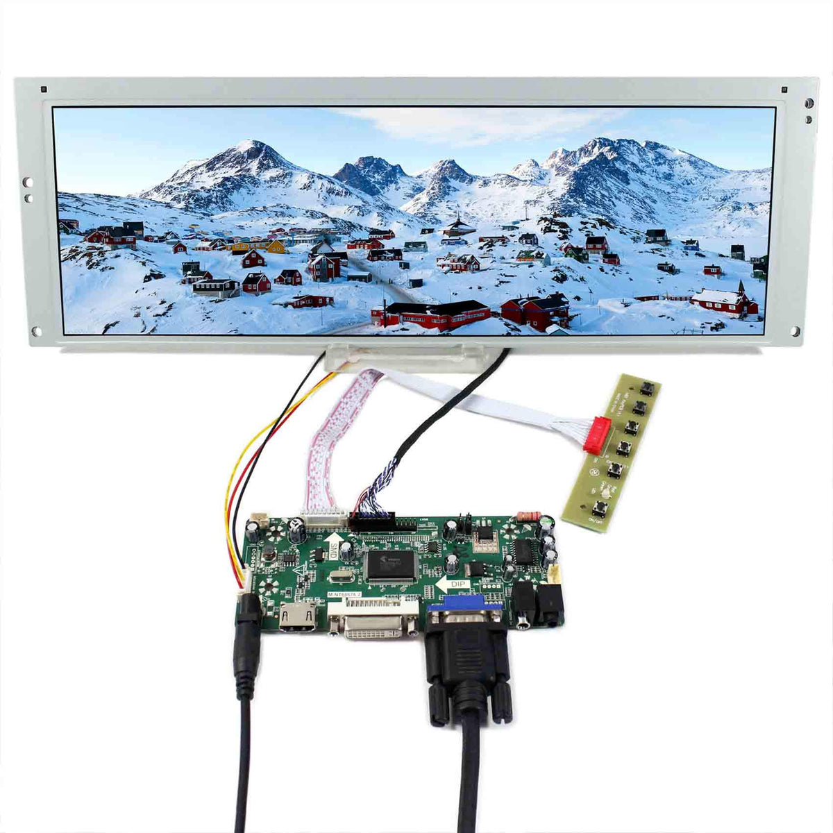 Pantalla LCD VSDISPLAY 14.9 Pulgadas con Tablero Driver DVI VGA
