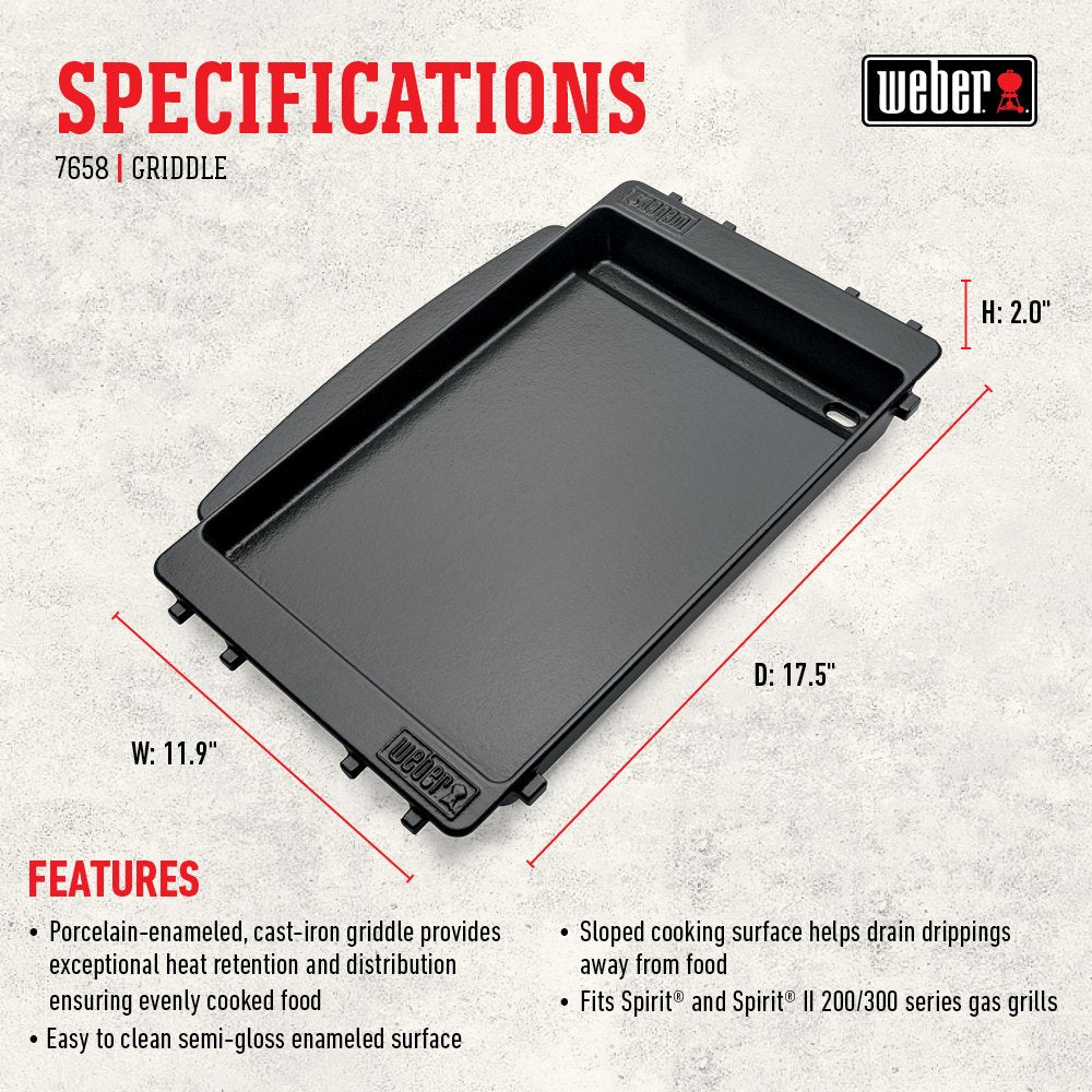 Plancha Weber Spirit II Negra Stephen Company