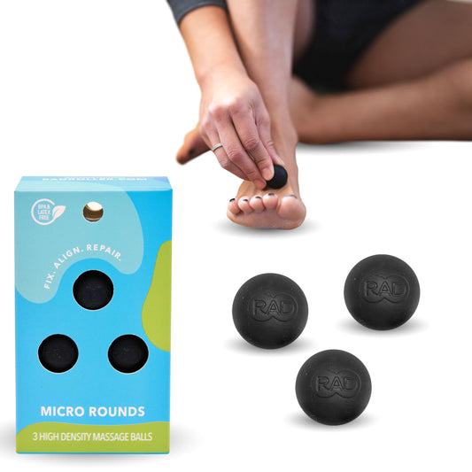Bolas de Masaje RAD Micro Rounds Alta Densidad para Liberación Miofascial en Mandíbula, Pies y Manos 3 Piezas para Automasaje Movilidad y Recuperación