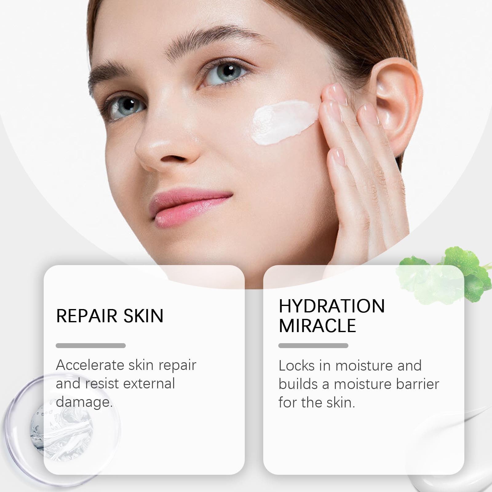 Centella asiatica essence, 50ml Centella Serum Facial Korean Essence, Esencia Facial con Centella Complex, Hyaluronic Acid, Daily Face Essence for All Skin Type (B)
