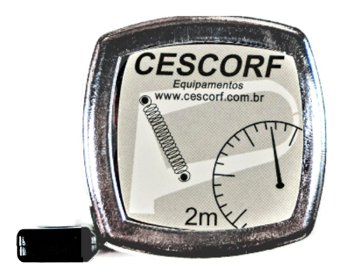 Cescorf Cinta Métrica Antropometrica para Medir Perimetros Corporales, con Hoja Plana de Acero Flexible, Precision de 1mm, Rango de 2m, Espacio Blanco Antes del Cero, Ideal para Nutricionistas
