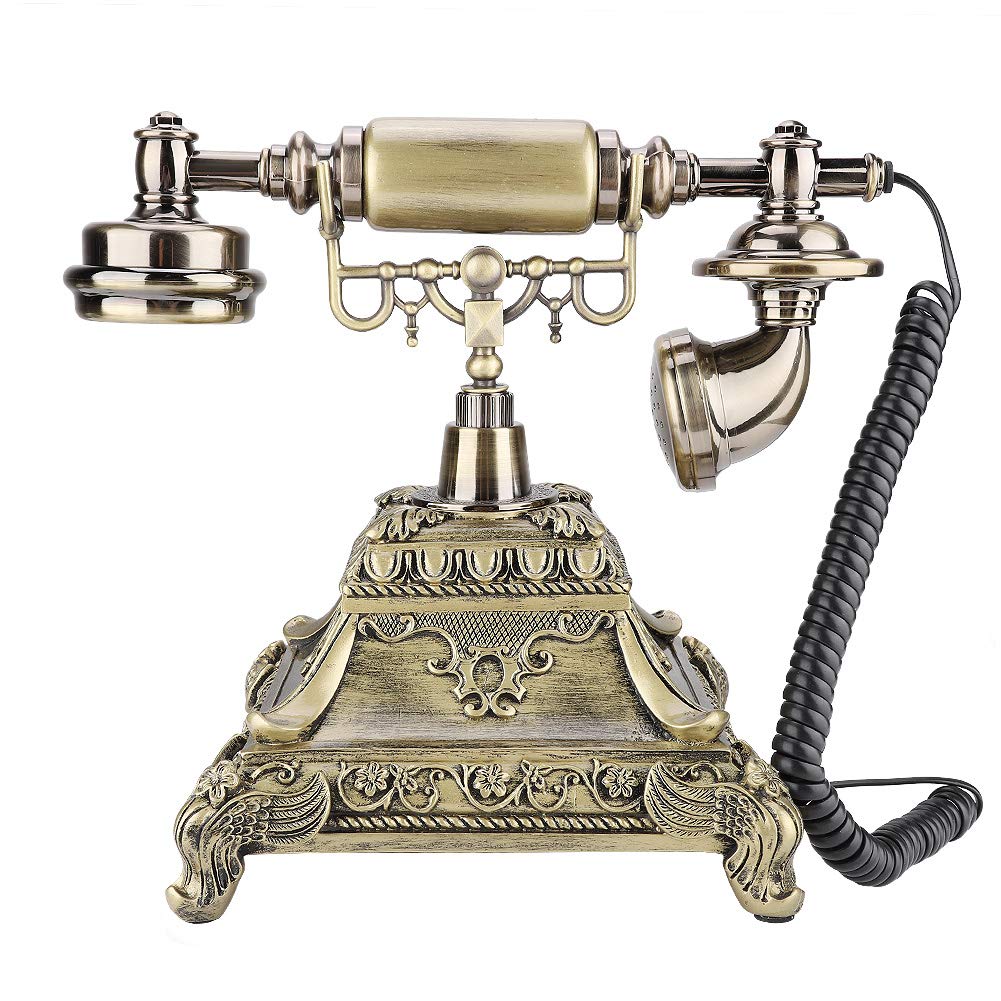 070 Teléfono con Cable, Estilo Retro Vintage Retro Estilo Europeo Imitación Teléfono Antiguo Oficina en casa Escritorio Teléfono Fijo Teléfono Fijo para Hotel en casa