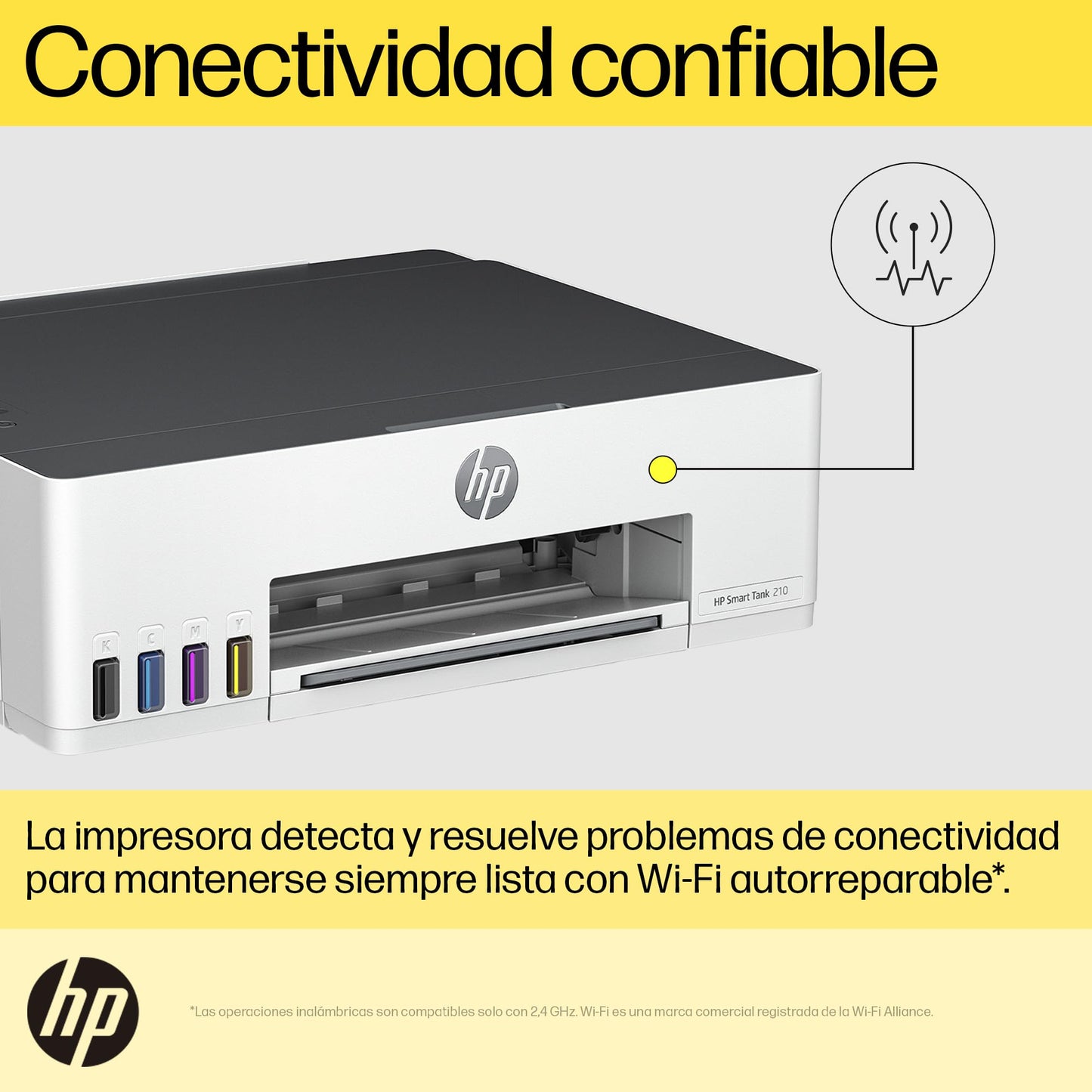 HP Impresora Smart Tank 210, Tinta Continua, Color, Wi-Fi,USB, Bluetooth, Dúplex (Doble Cara) Manual, Impresión Smart App, hasta 2 años de Garantía* (3D4L3A)