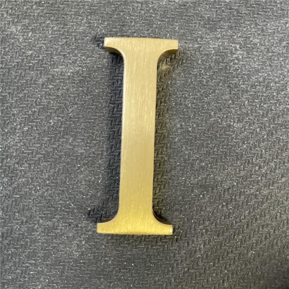 Pegatina de Latón Soild Letras Inglesas de Metal Autoadhesivas Números de Puerta Decoración