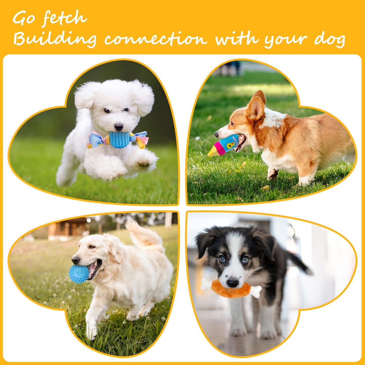 Juguetes chirriantes para perros pequeños y medianos, 18 unidades, cuerda de peluche con juguetes de goma a granel, juguete de peluche seguro para masticar y dentición. (18 piezas de juguete para perros)