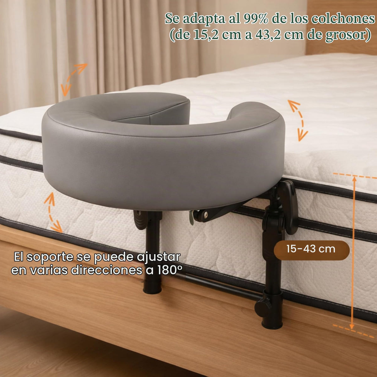 Reposacabezas de Masaje MAOSEMSI Viscoelástica, Altura Ajustable y Funda Lavable para Mayor Comodidad