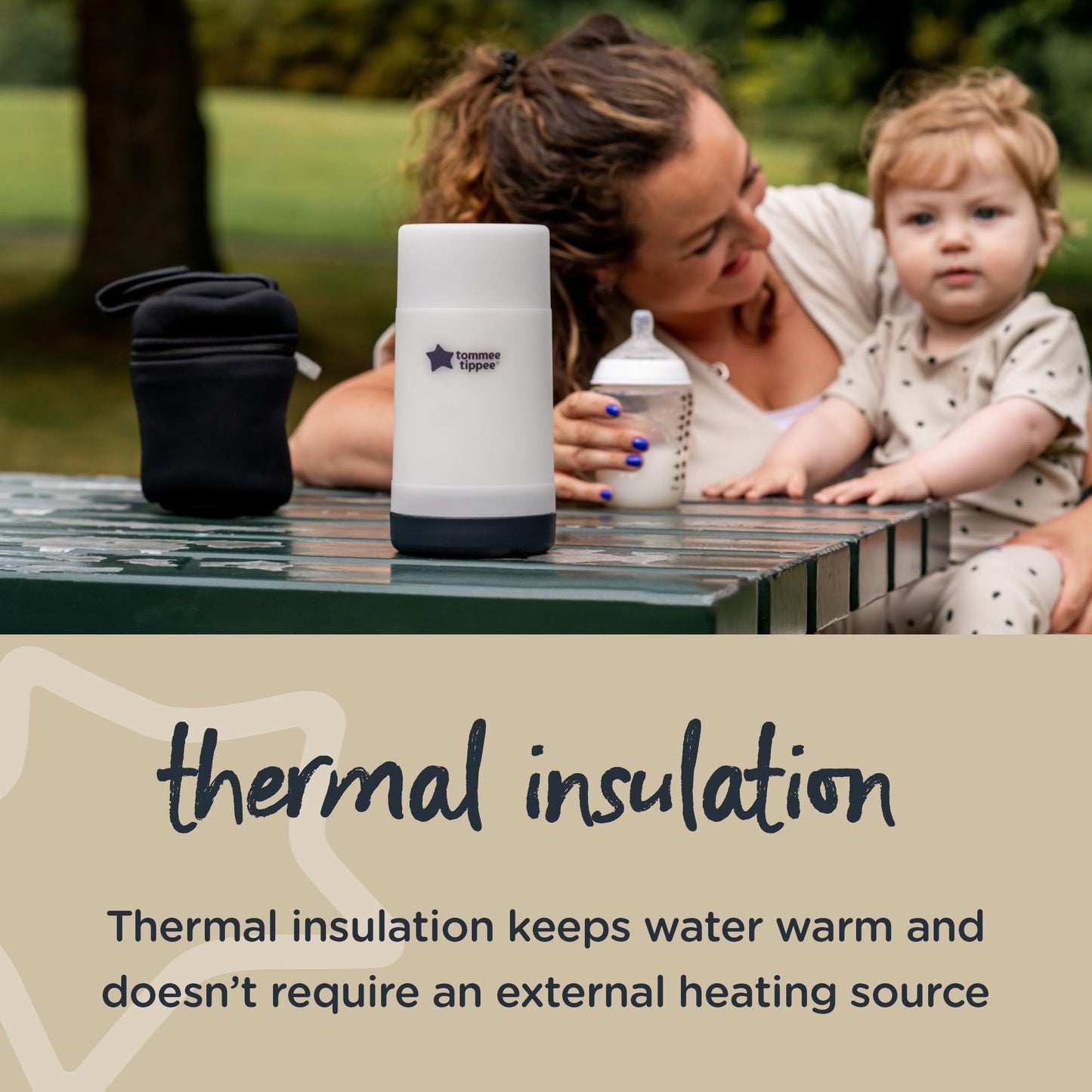 Biberón Tommee Tippee Blanco con Calentador de Comida para Bebé