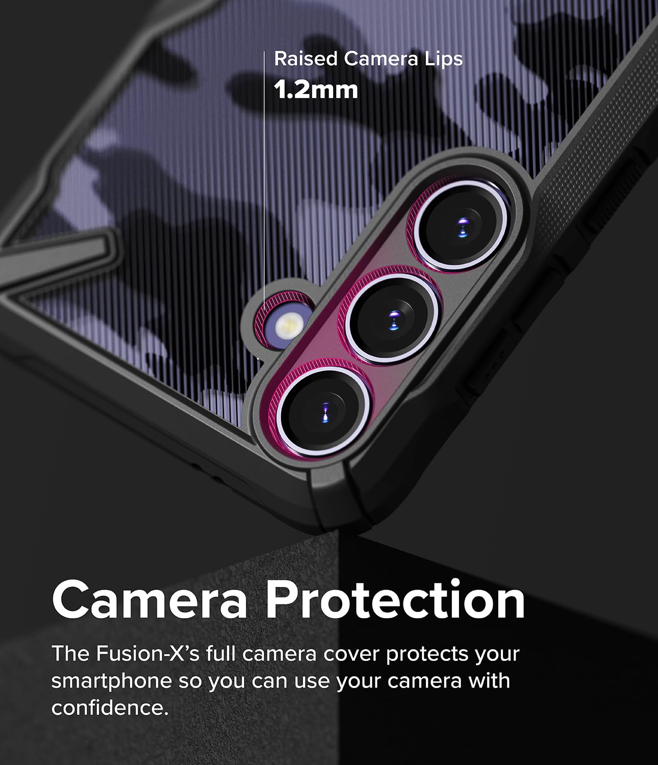 Funda Ringke Fusion-X Samsung Galaxy S24 Camo Black Diseño Camuflaje Carcasa Militar Protección Resistente