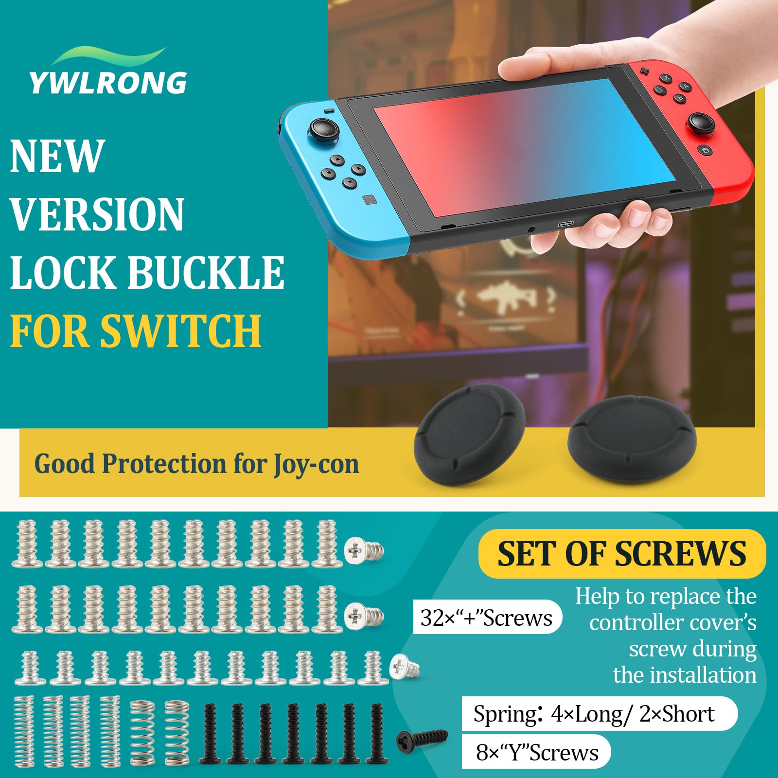 Hebilla de bloqueo para Nintendo Switch/Switch OLED pestillos de repuesto para Nintendo Switch Lock Hebillas Accesorios Piezas de reparación