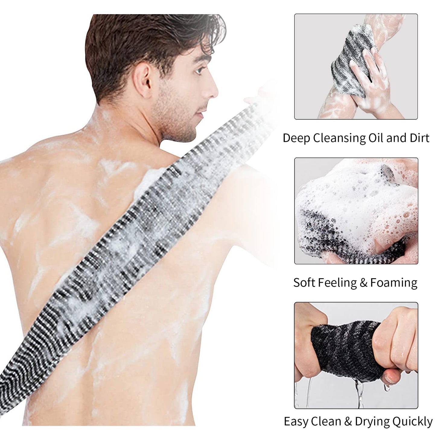 Toallas Exfoliantes Yiclick Beige Suave y Áspero para Piel Sensible y Áspera