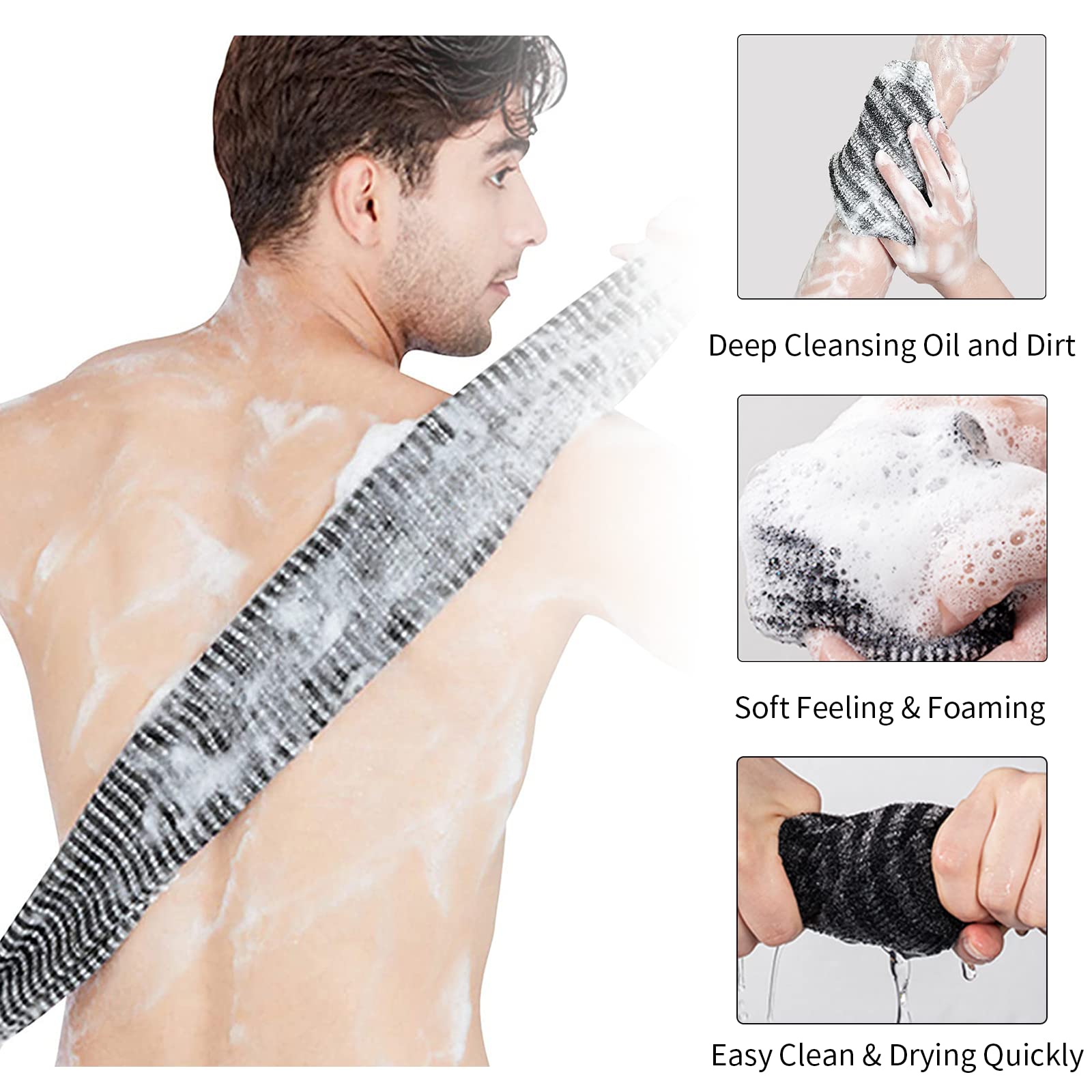 Toallas Exfoliantes Yiclick Beige Suave y Áspero para Piel Sensible y Áspera