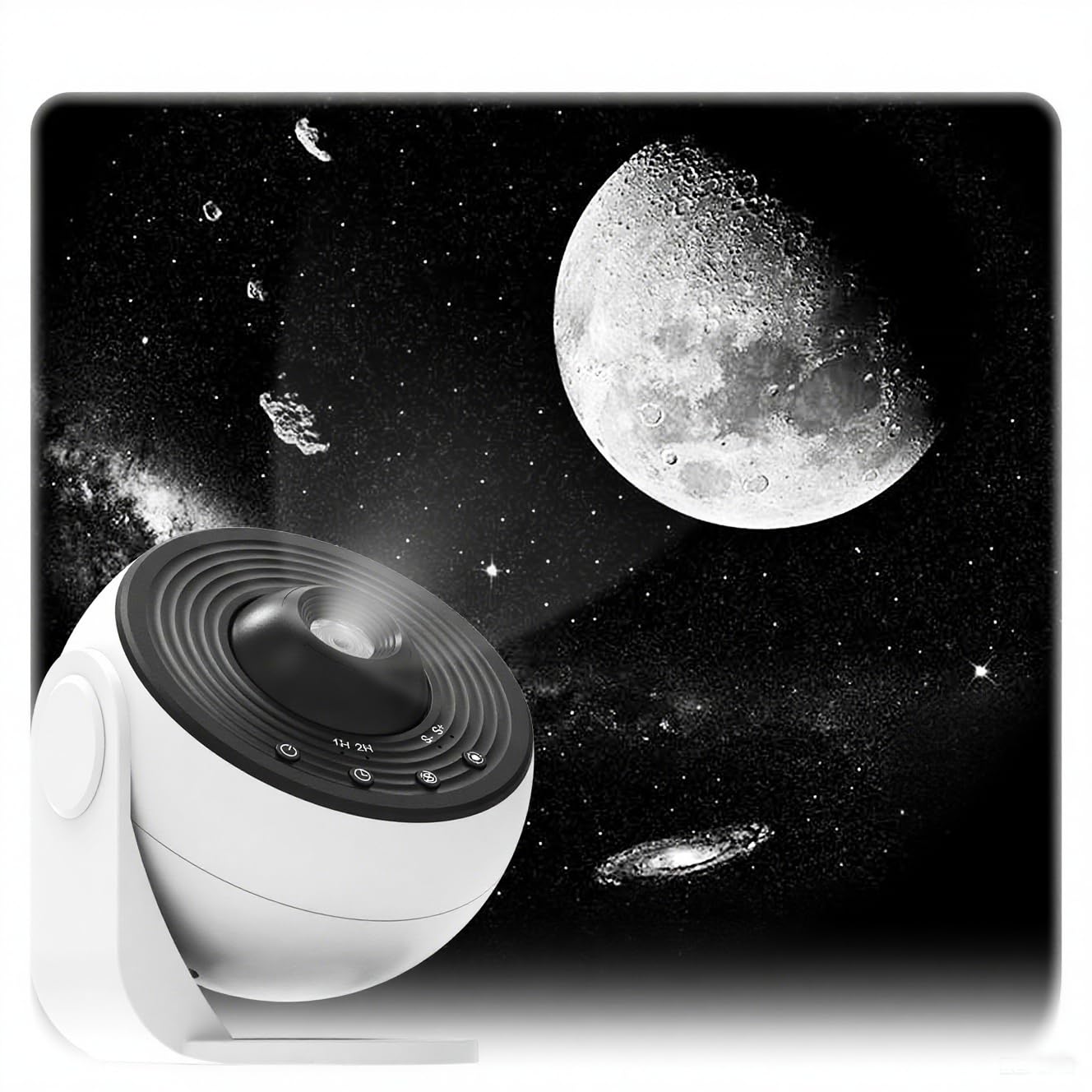 Proyector Galaxy para recámara, proyector de estrella de planetario 13 en 1 con sistema solar y constelación, proyector de luz de galaxia giratorio de 360° con temporizador, proyector de luz nocturna