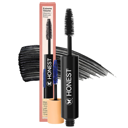 Extreme Volume Mascara Plus Bold Lash Primer by Honest for Women - 0.27 oz Mascara