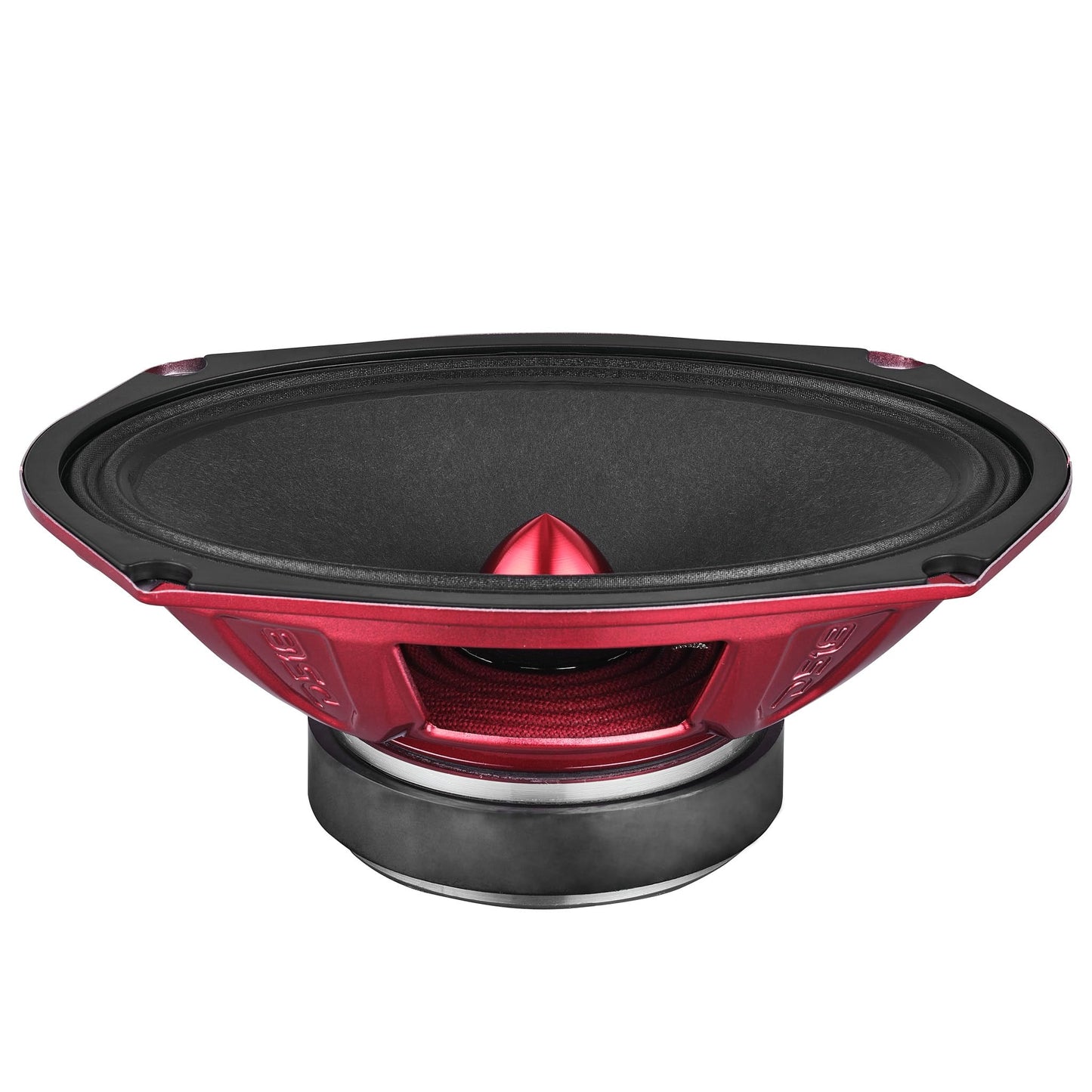DS18 PRO-X698 BM - Altavoz de 6 x 9, rango medio, bala de aluminio rojo, 400 W máximo, 200 W RMS, 8 ohmios - Altavoces de puerta de audio de calidad premium para coche, camión y motocicleta sistema de