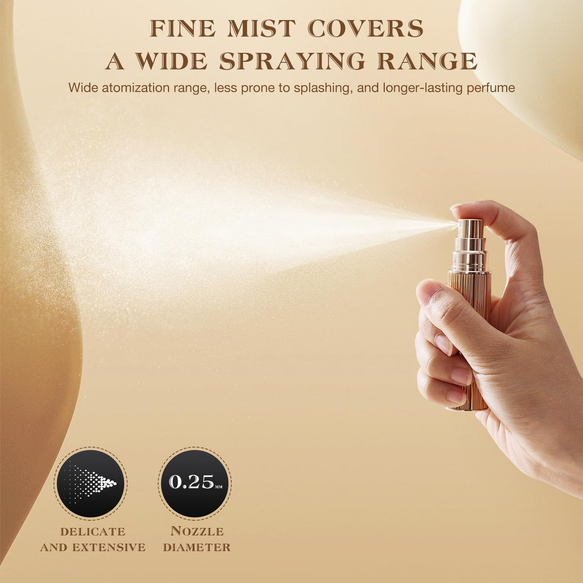 kuangre - atomizador de perfume de 10 ml, rellenable con forro de vidrio, mini dispensador de colonia, pulverizador portátil, tamaño de bolsillo para mujeres, hombres, cruceros, coche, viaje, regalo