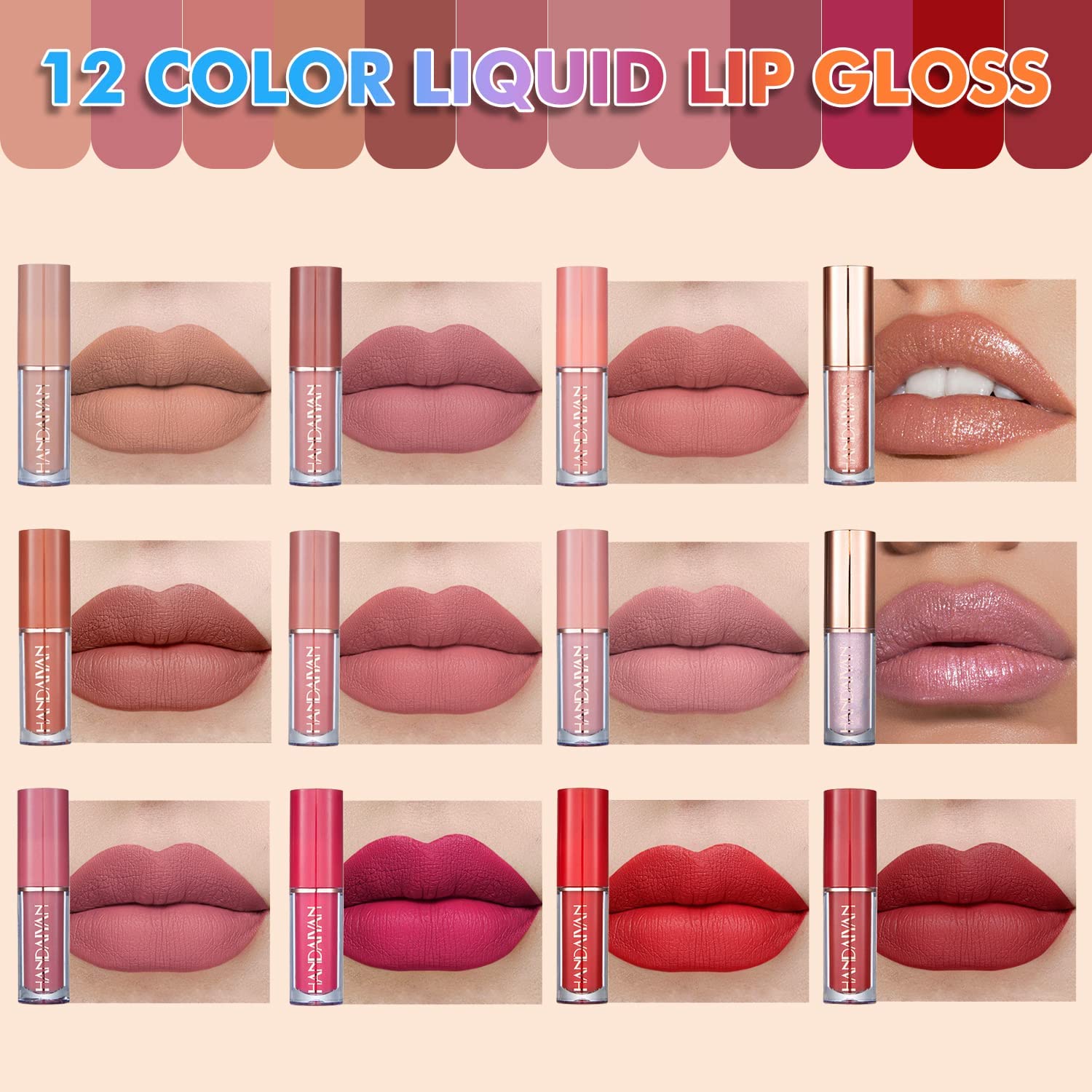 BLUEMEGA 12 Colores Labiales Mate Larga Duración | Regalo Ideal Mujer