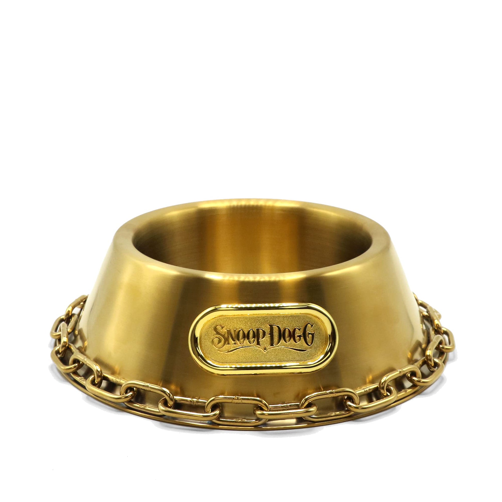 Tazón Pequeño para Mascotas Snoop Doggie Doggs Dorado Deluxe