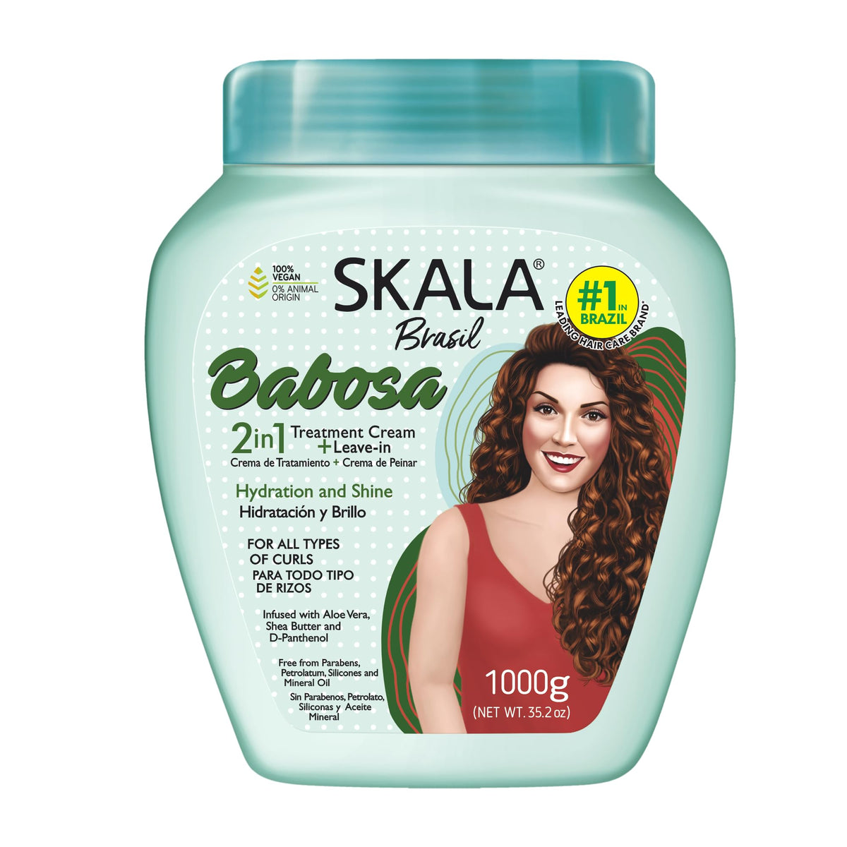 SKALA Babosa Crema 2 en 1 y Leave-In para Todo Tipo de Rizos 1 kg