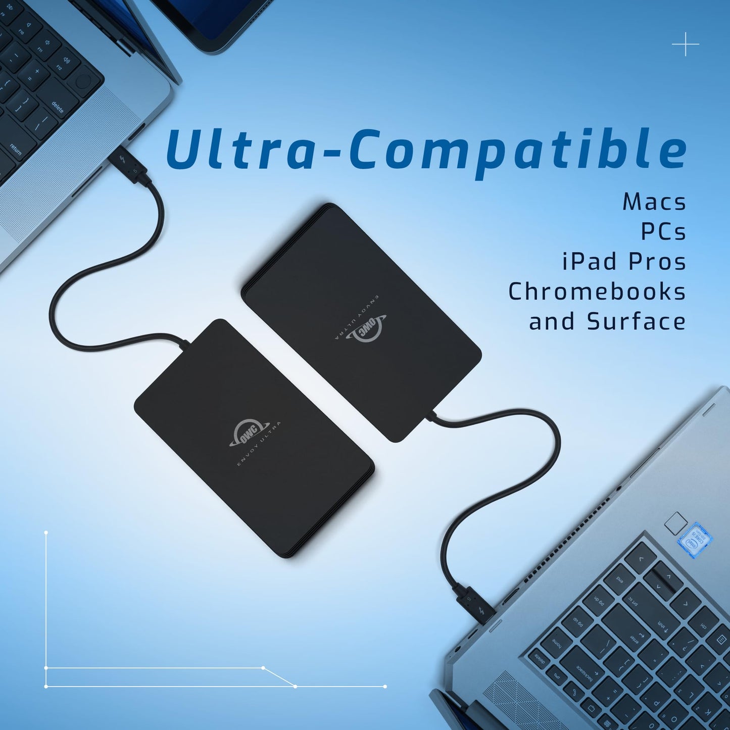 Unidad Externa SSD OWC Envoy Ultra Thunderbolt 5 de 2 TB ultra rápida compatible con Mac y PC
