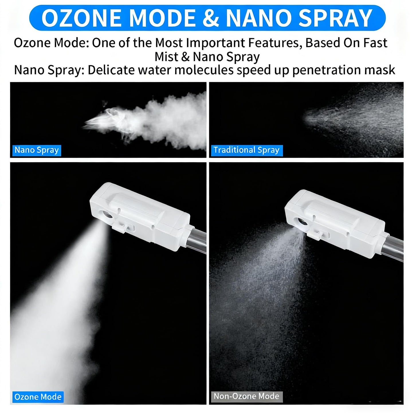 TransArcade Vaporizador facial profesional, con ozono y pulverizador de vapor caliente, vaporizador facial de pie para esteticistas, limpieza profunda e hidratación, para spa y hogar.