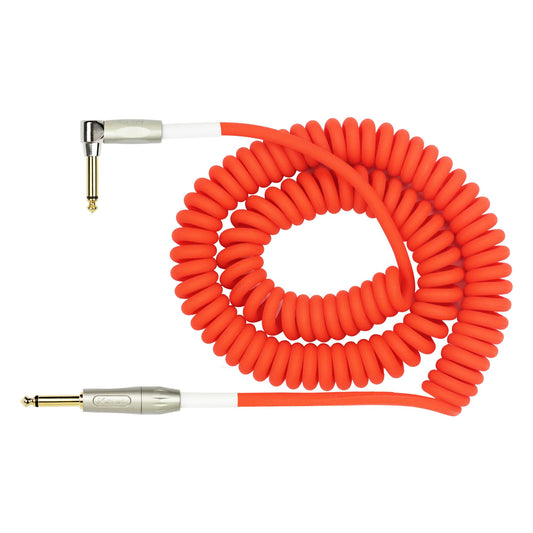 KIRLIN Cable IMK-202PFGL-30/RDF 1/4" Premium Coil Instrument Cable, 30', Red Translucent