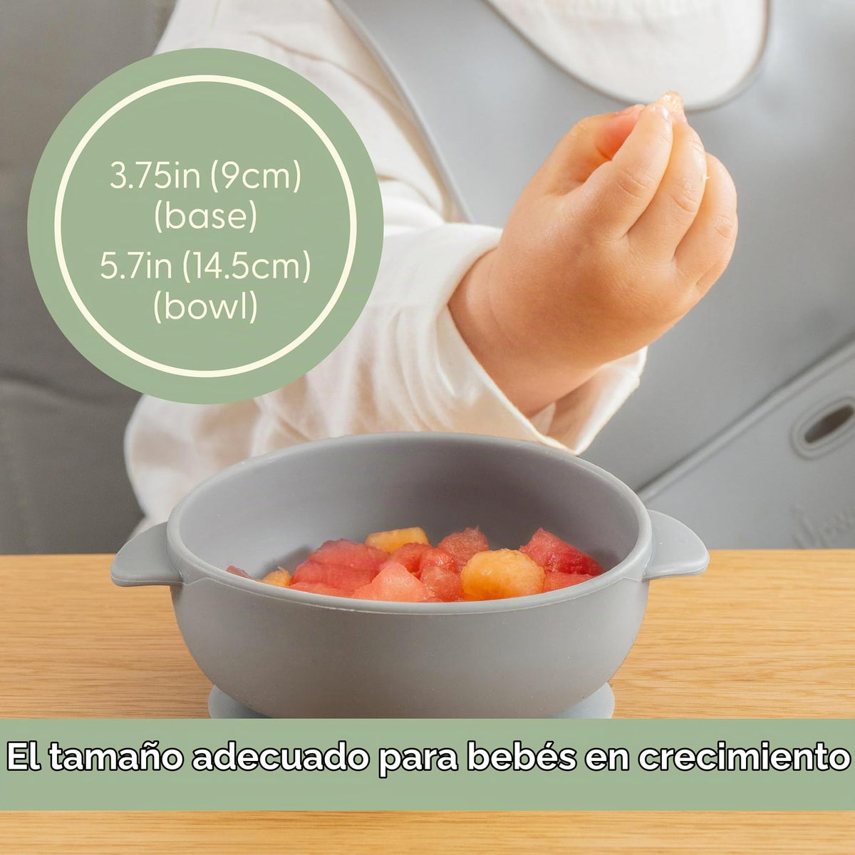 UpwardBaby - Juego de cucharas de silicona autoalimentables, 4 piezas, cuencos y cucharas de succión multicolores, sin BPA, apto para microondas y lavaplatos, cuencos para bebés con succión