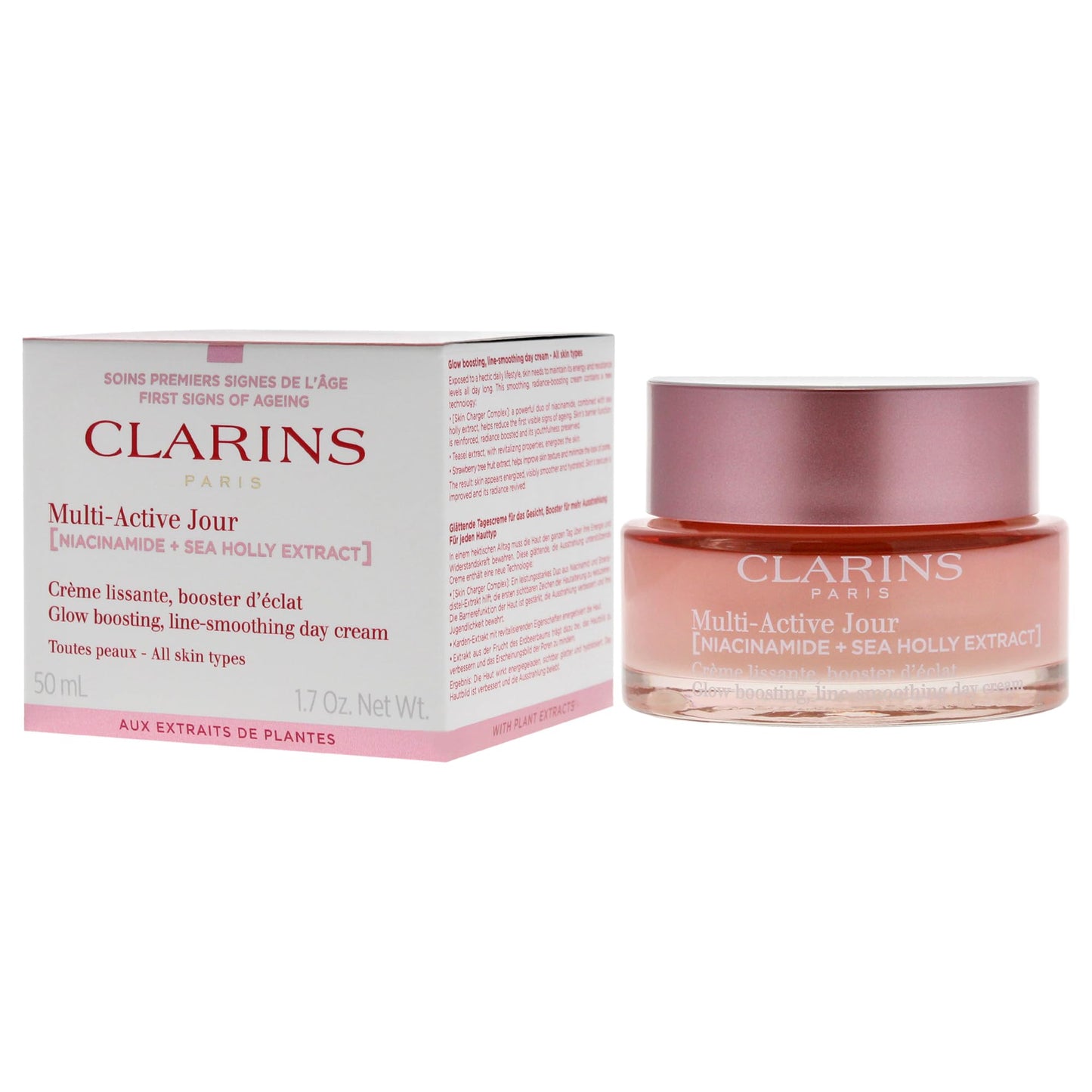 Clarins Multi-Active Day Early Normal To Combination Skin Wrinkle Correction Cream-Gel, 1.7 Ounce