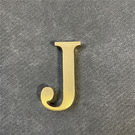 Pegatina de Latón Soild Letras y Números Autoadhesivos para Señalización de Dirección de Casa 2.6 Pulgadas