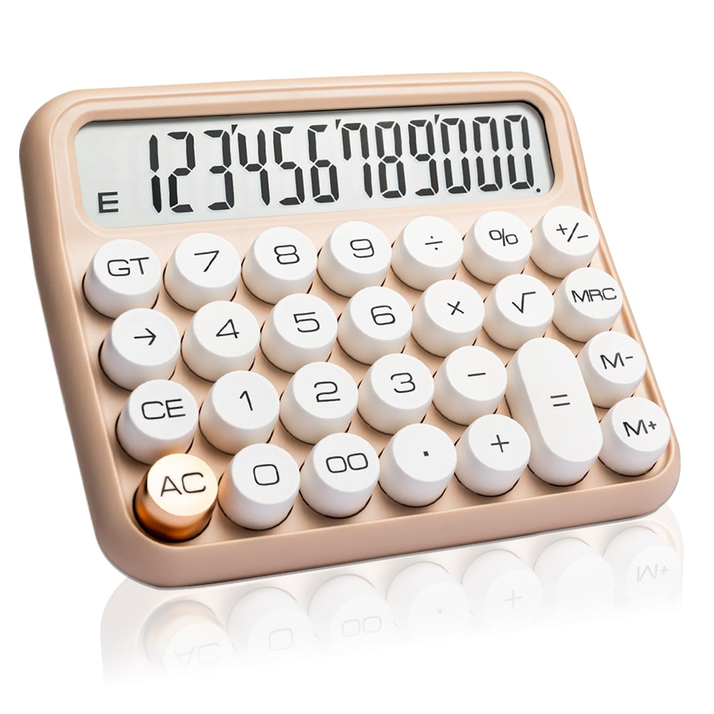 Calculadora UWEHBD Rosa con Pantalla LCD Extra Grande y 12 Dígitos para Oficina y Escuela