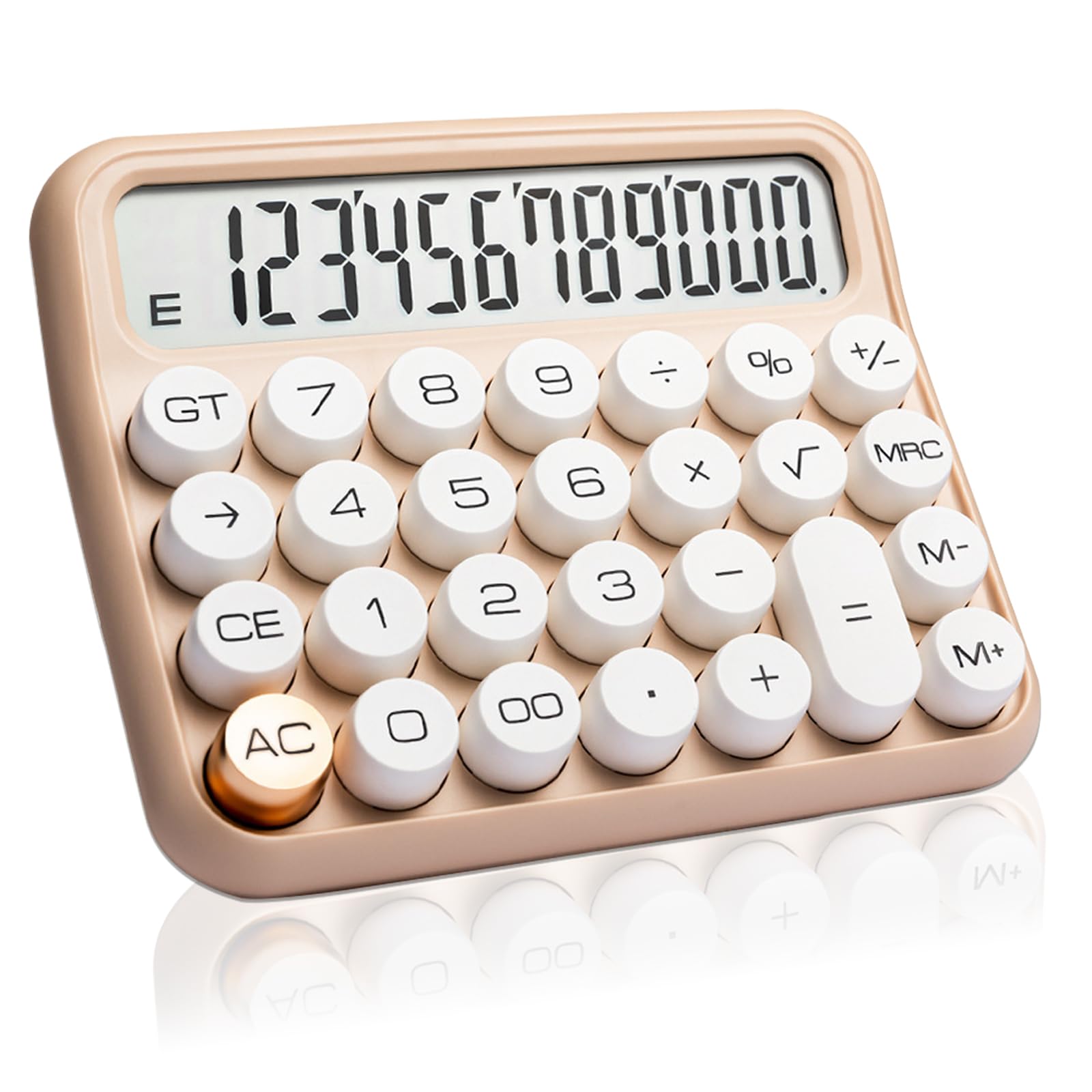 Calculadora UWEHBD Rosa con Pantalla LCD Extra Grande y 12 Dígitos para Oficina y Escuela