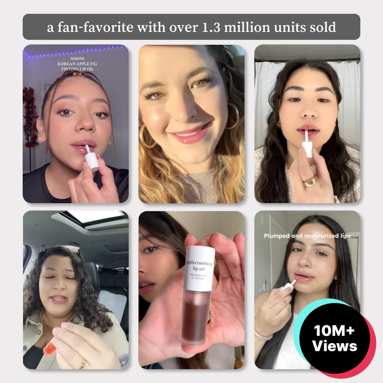 Aceite Labial NOONI Appleberry 0.12 Ounces Hidratante Natural Tono Suavizante