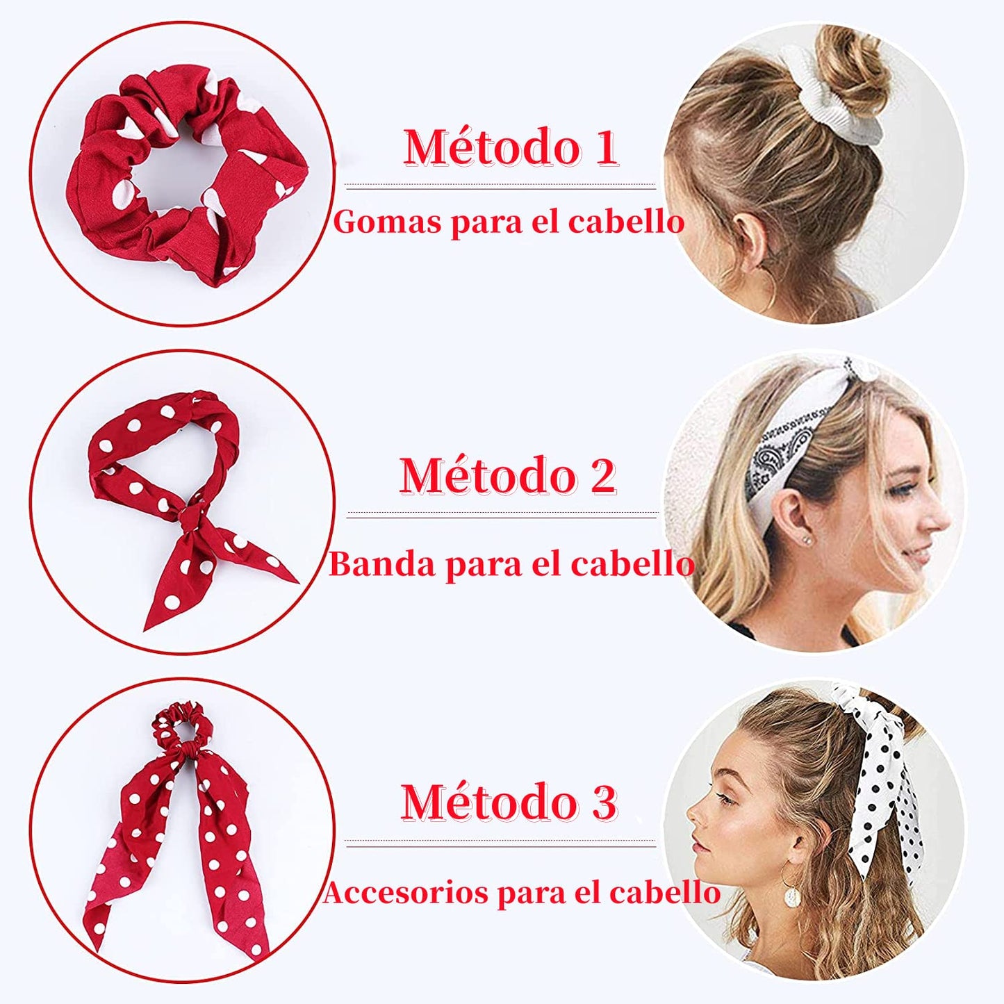 Pack de 12 Scrunchies de Gasa con Estampado Floral - Accesorios Vintage para Peinado - Coleteros Elásticos para Mujer y Niña - Ligas para el Cabello Bowknot - Set de Coleteros de Moda.