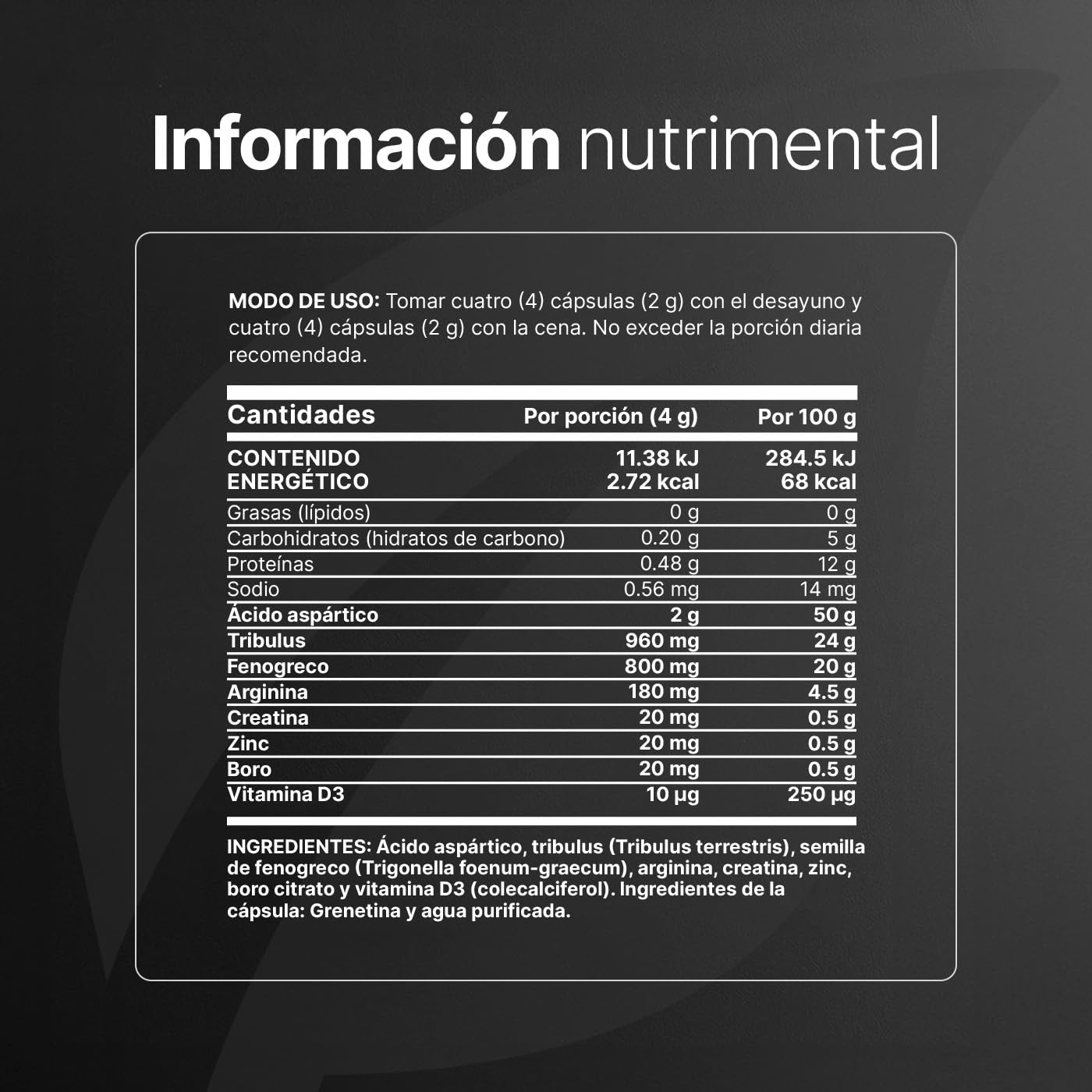 B Life | Fórmula Avanzada Platinum para Hombre | 260 Cápsulas 4000 mg por porción. Fenogreco, Creatina, Aminoácidos, Vitaminas y Minerales. Ingredientes naturales. Mens T Platinum.